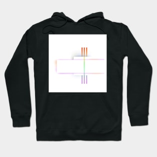 Minimal rainbow geometric white Hoodie